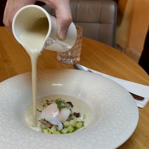 Kulajda Na Hlavní 23, houby, brambory, vejce, koprový olej